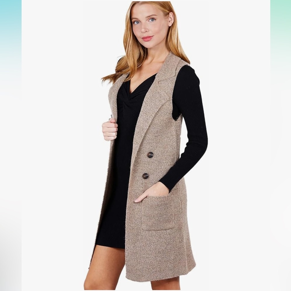 Love Tree Brown Sweater Vest - size Large